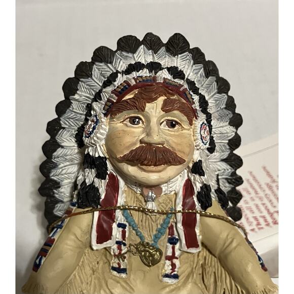 Native American Shelf Sitter Figurine A Keeper by Shenandoah Designs 3 X 3.25 - Picture 2 of 11